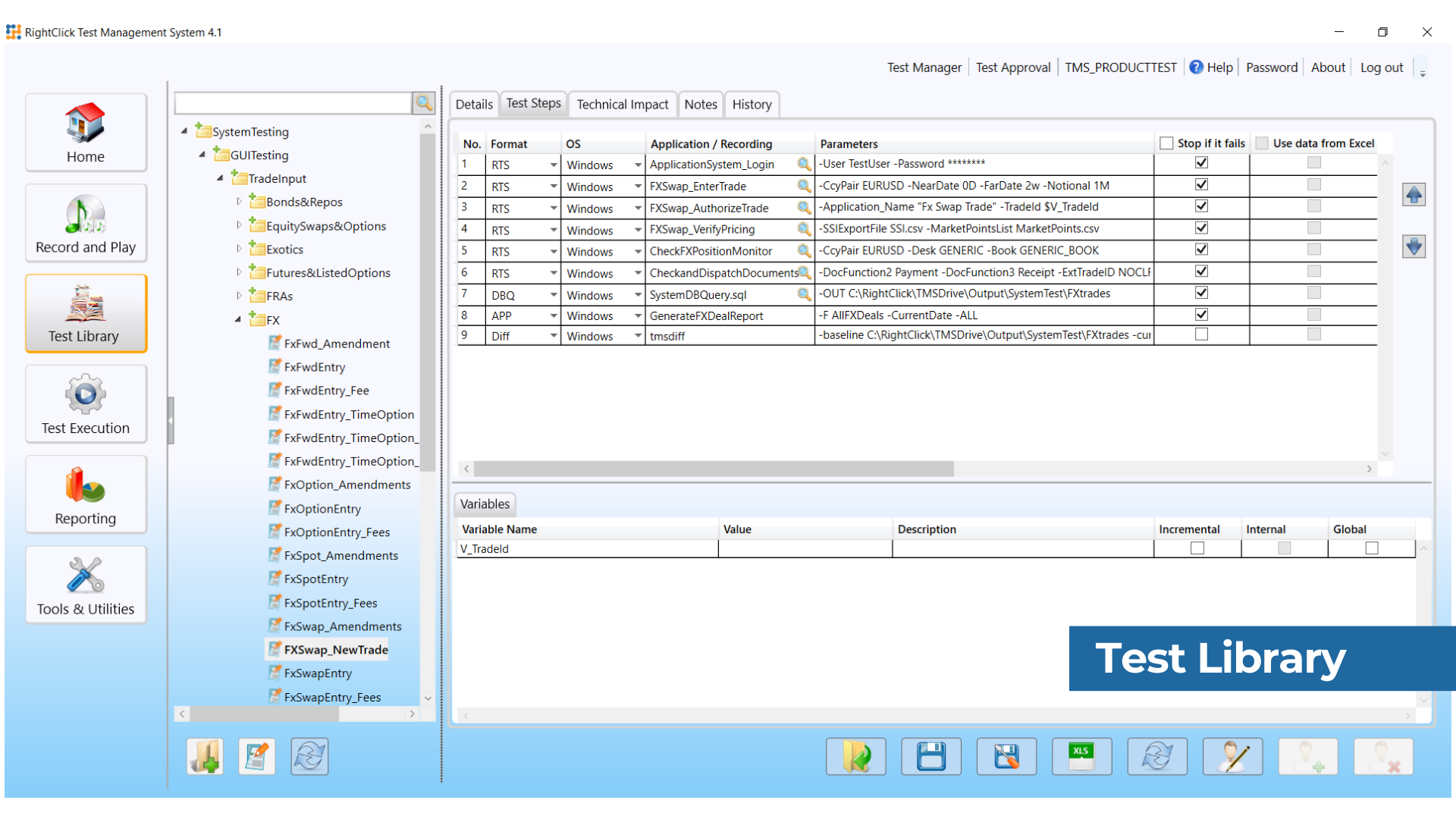 screenshot of RightClick TMS